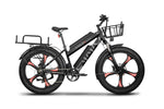 Emmo E-Wild X Electric Fat Bike Dual Motor Dual Battery Ebike Black Baskets