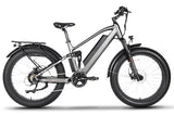 Emmo GWild Electric Mountain Bike Full-Suspension Fat Ebike Grey Side