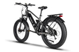 Emmo GWild Electric Mountain Bike Full-Suspension Fat Ebike Black Back Left