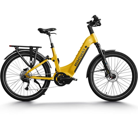 Himiway-A7-Pro-Mid-Drive-Full-Suspension-Luxury-Commuter-Ebike-Orange-Yellow-Right-Side