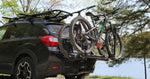 Kuat-BA22B-NV-Base-2-bike-hitch-rack-on-Subaru-Crosstrek-MTB-trail