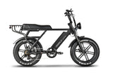 Emmo Paralo C Electric Moped EBike With Fat Bike Tires Black Side