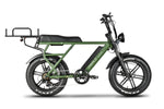Emmo Paralo C Electric Moped EBike With Fat Bike Tires Green Cargo