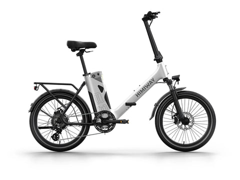 himiway-b3-lightweight-step-thru-folding-e-bike-white-right-side