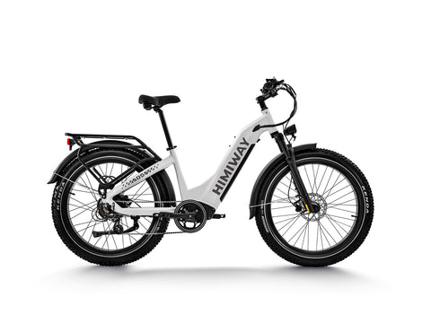 himiway-d5-zebra-step-thru-MTB-ebike-white-right-side